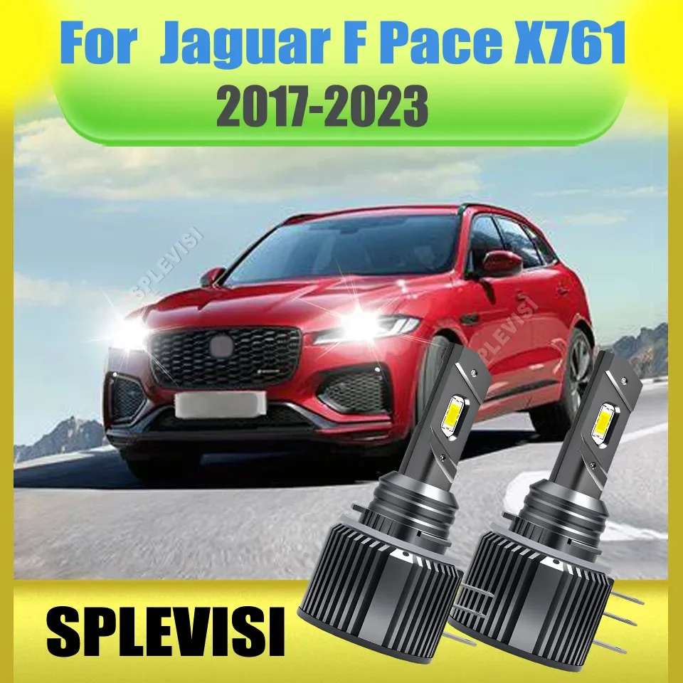 Fan Cooling Tech H15 Canbus LED Headlight High Beam DRL Bulbs Replace For Jaguar F Pace X761 2017-2023 XE X760 2017-2021