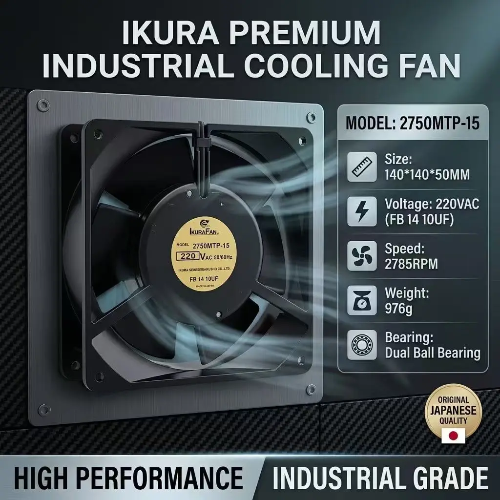 For IKURAFAN 2750MTP-15 AC 220V 16055 160x160x55mm Metal Frame Dual Ball Bearing Lead Wire Server Inverter Chassis Case  Fan