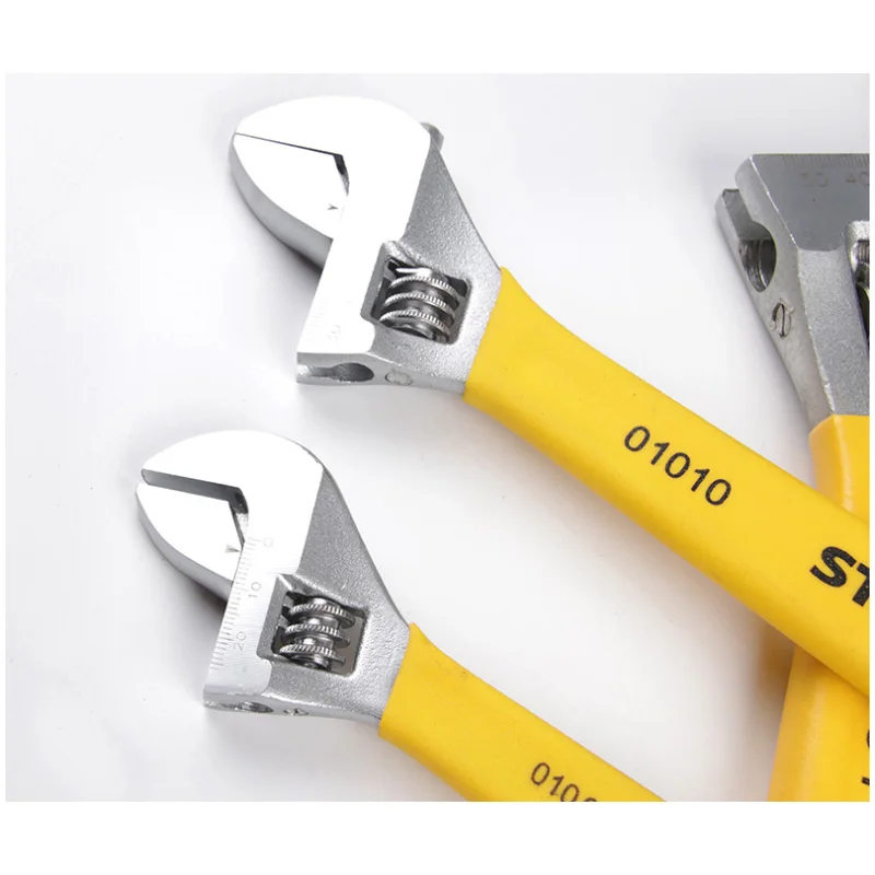 Stanley 4/6/8/10/12/15/18 Inch Adjustable Wrench Multifunctional Large Opening Industrial Thickened Plate Universal Wrench