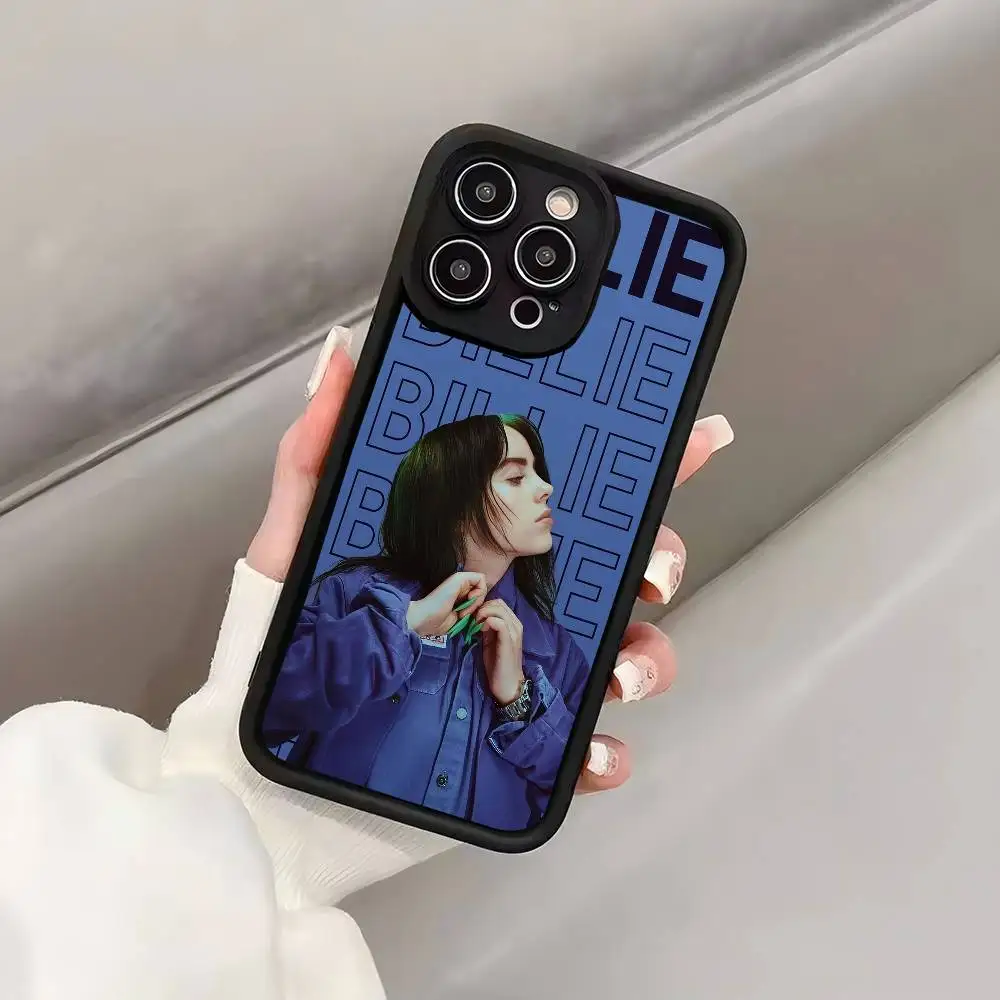 B-Billie Eilish Phone Case Phone Case Soft Gel Rubber TPU For Women Men Full Camera Protective Strengthen Shockproof