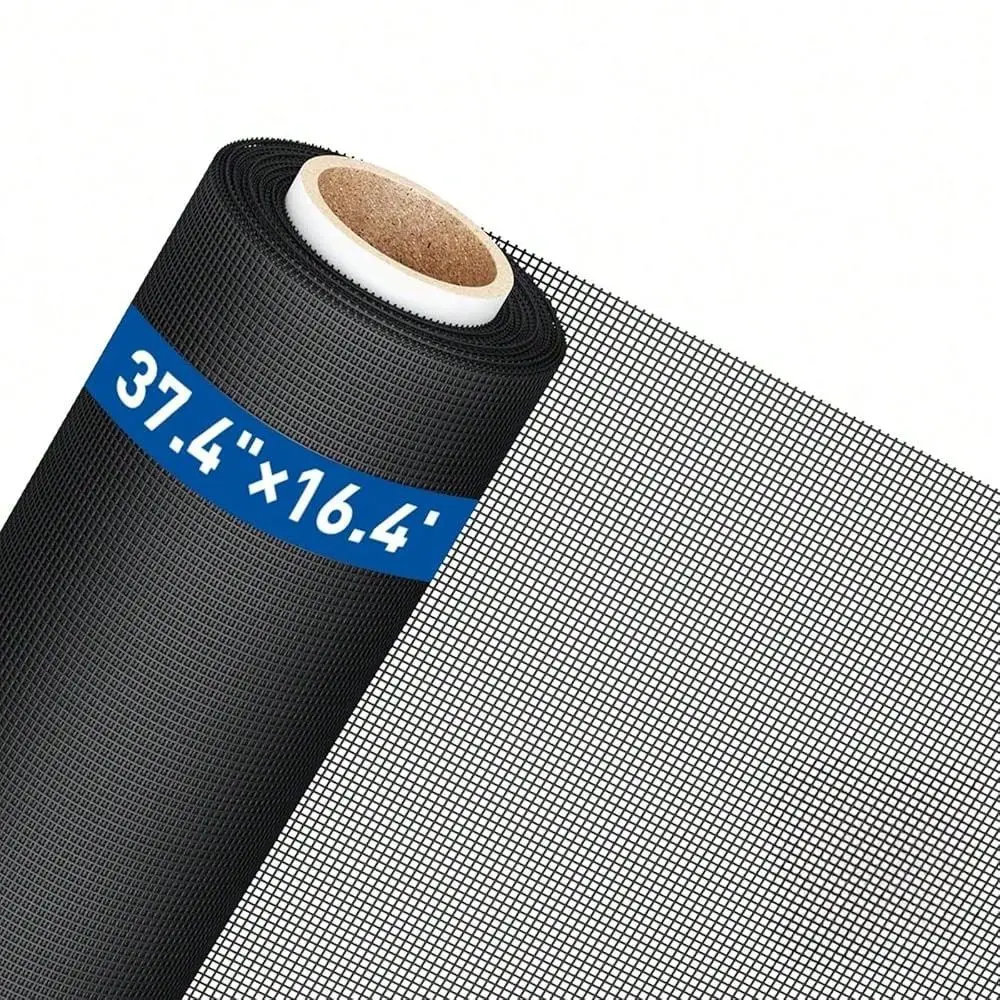 

Window Screen Replacement Mesh Roll, 37.4in 16.4ft Heavy Duty Upgraded Polyester Mesh For Screen Door Repair Kit, Ventilated Du