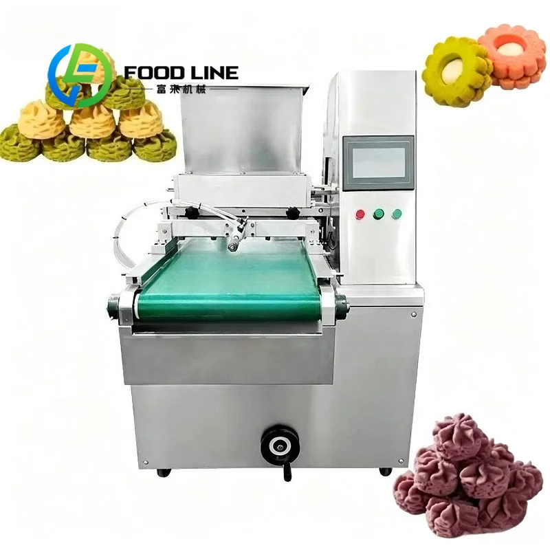 Automatic Cookie Depositor Gentle Dough Extrusion Reduces Internal Air Bubbles To Keep Smooth Cookie Surface After Baking