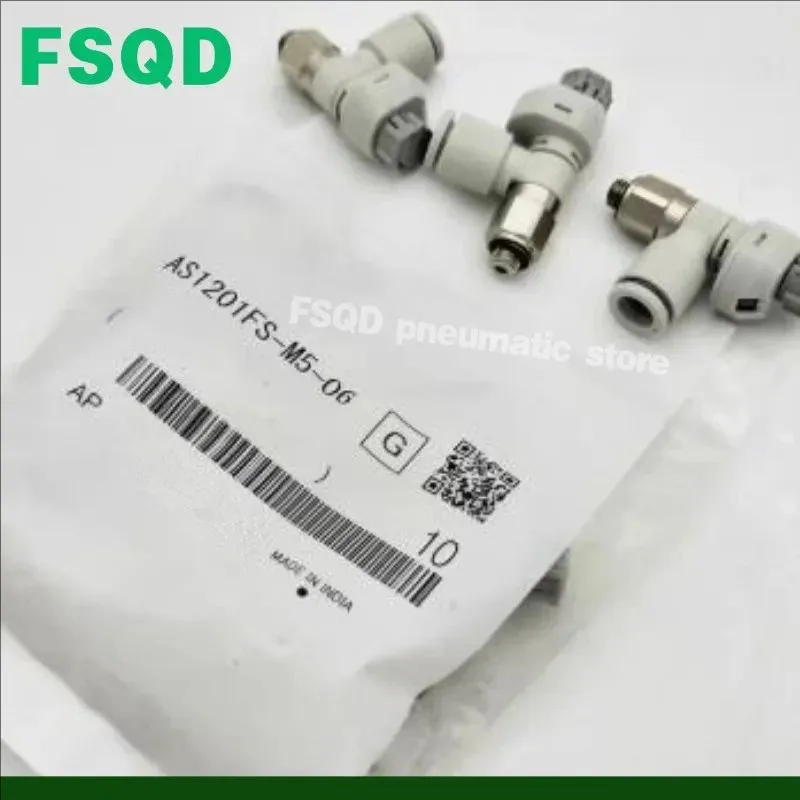 AS1201FS-M5-04 AS1201FS-M5-06 AS2201FS-01-04S AS2201FS-02-06S 08S 10S Joint Fittings Speed Control Throttle Valve With Scale