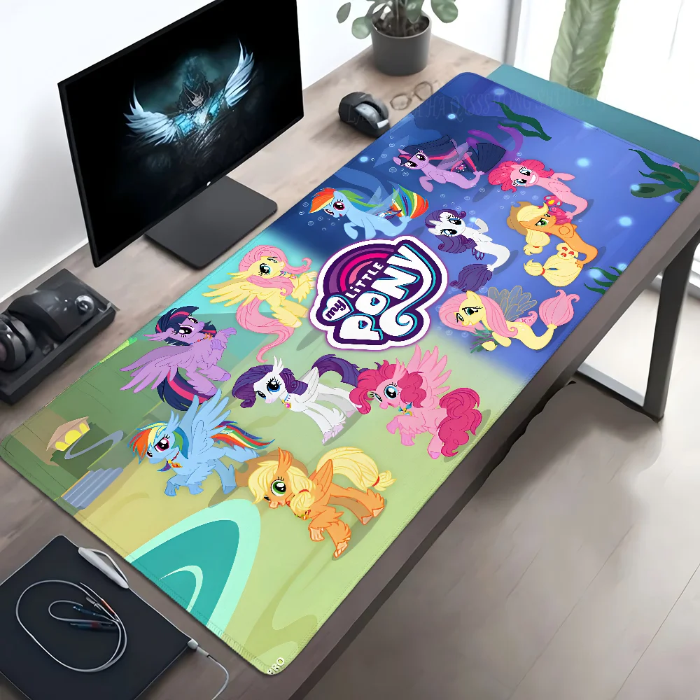 Anime M-My Pony Little Mousepad Large Gaming Mouse Pad LockEdge Thickened Computer Keyboard Table Desk Mat