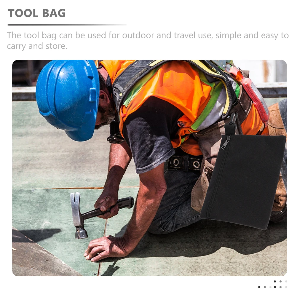 

2Pcs Oxford Fabric Tool Storage Bags Portable Organizer Pouches Zipper Compact Small Tool Bags for Outdoor Travel