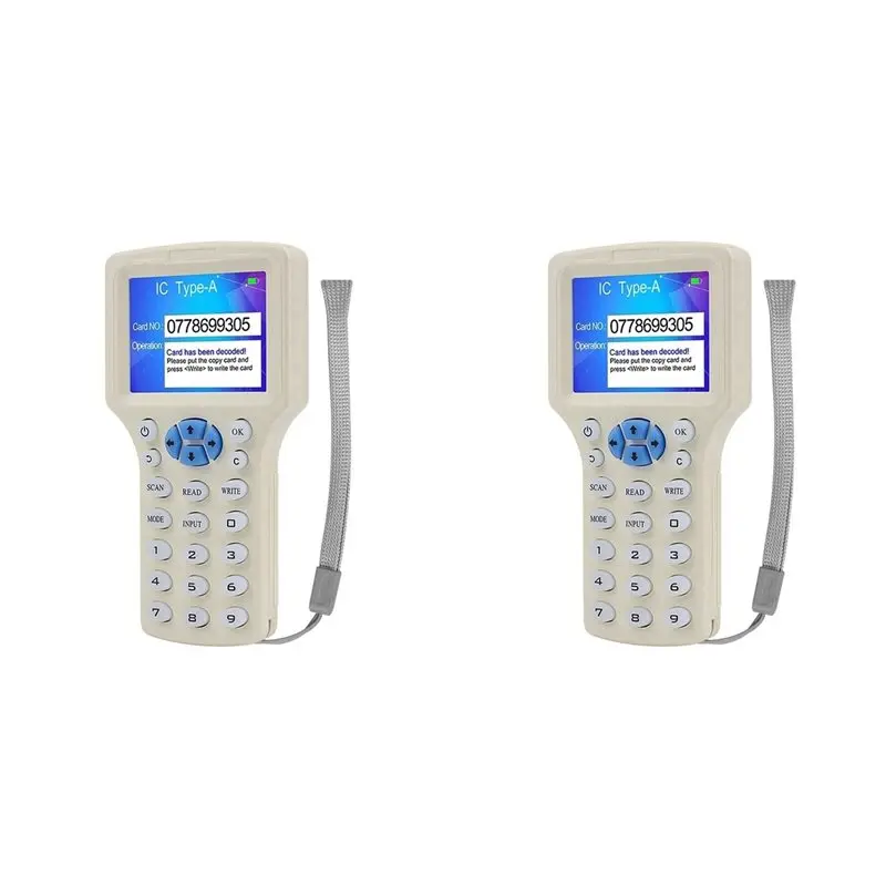 

【РЕКОМЕНДУЕМ】2X считыватель смарт-карт RFID, дубликатор RFID 125K 13.56 МГц, программатор ключей IC/ID, репликатор ключей RFID
