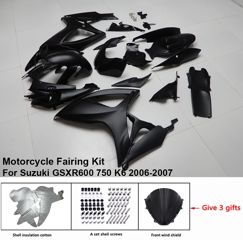 

Motorcycle Fairing Set Body Kit Plastic For Suzuki GSX-R600 R750 2006-2007 K6 Accessories Injection Bodywork S0606-122a