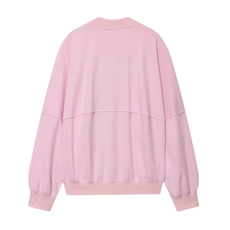 Kurtka damska NERHEFZ, dzianina interlock, casualowa, jesienna, z okrągłym dekoltem, zapinana na zamek, modna, ciepła, prosta, retro, damska odzież wierzchnia.