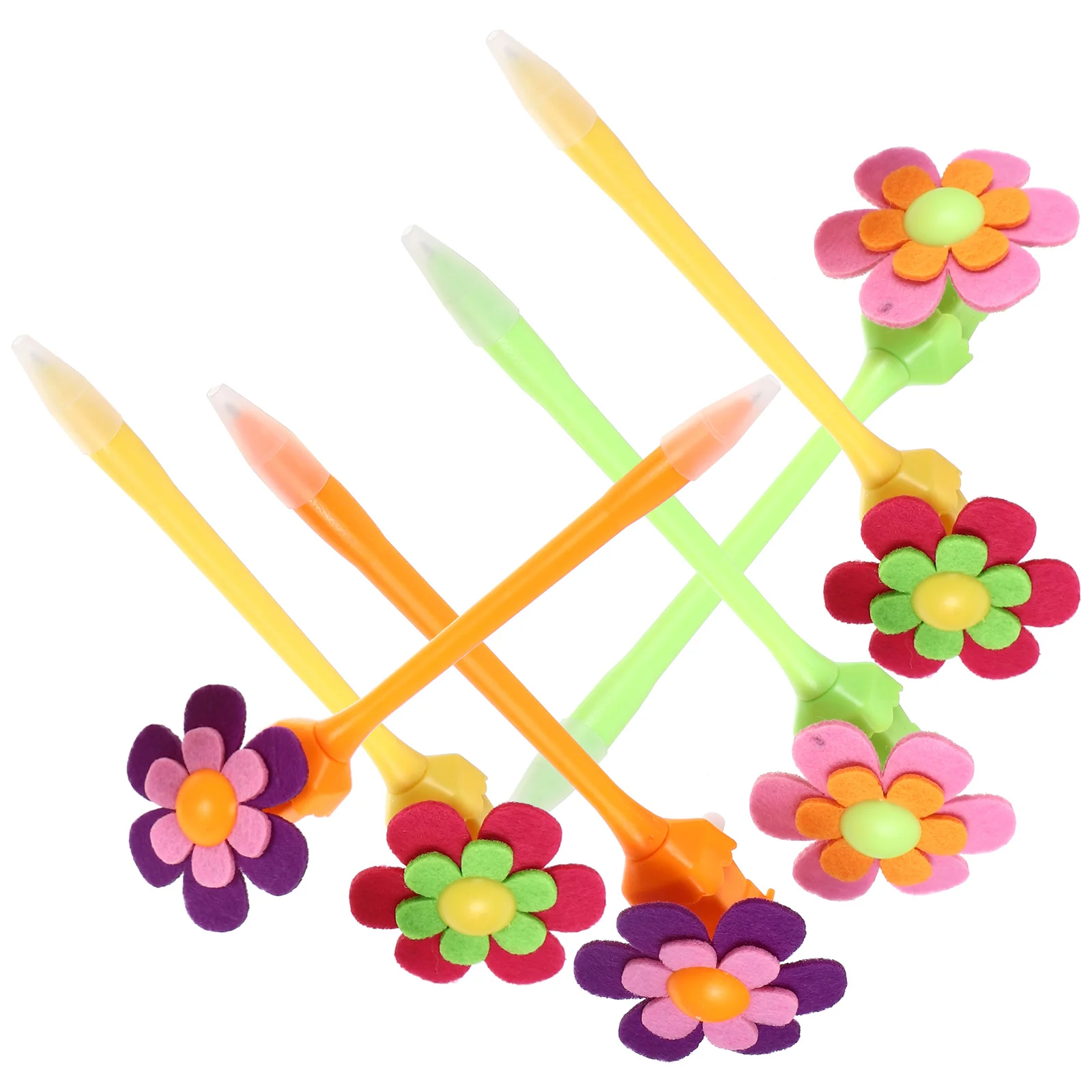 

6pcs Mixed Colors Novelty Design Sunflower Windmill Decorative Pens Flower 07mm Ball Pens