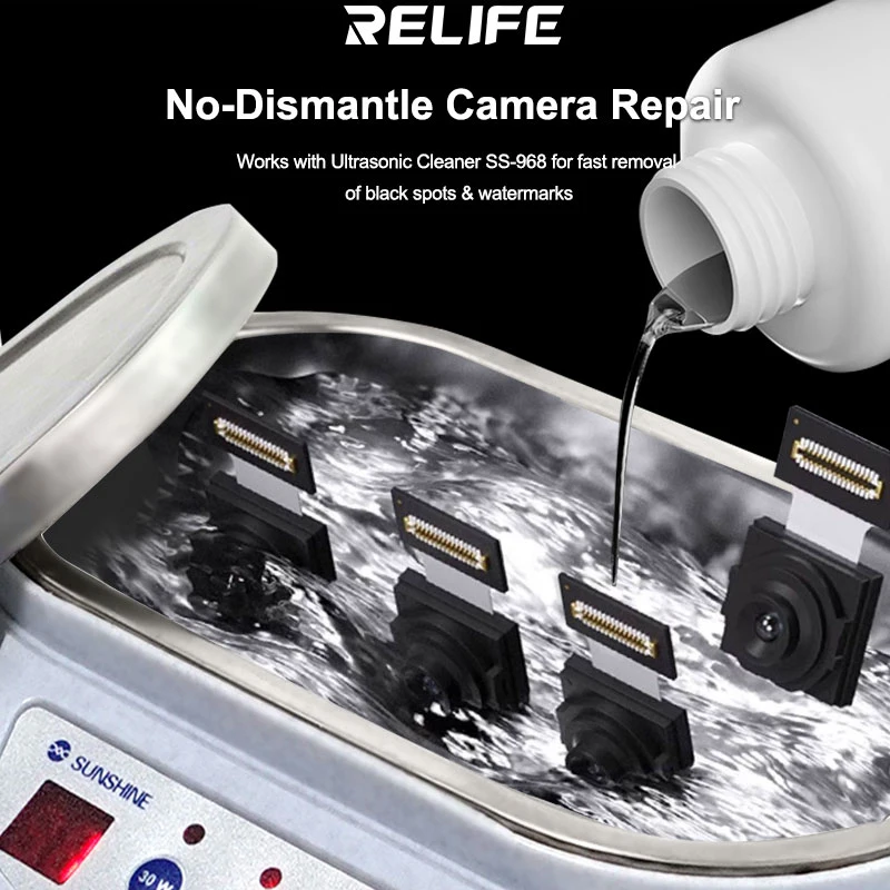 RELIFE RL-568 500G/1000G No-Dismantle Camera Cleaner Quickly Removes Black Spots Watermark Camera Repair Cleaner