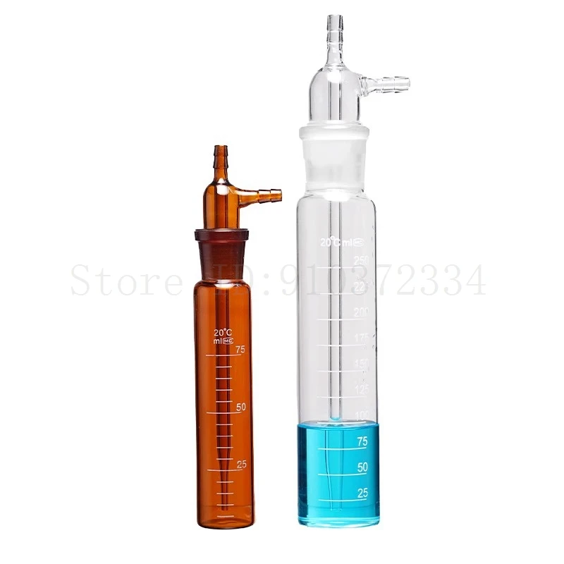 Botol Penyerap Dampak Besar Borosilikat Tinggi 10 25 50 75 125 250 275Ml Botol Pengambilan Sampel Gas Dampak