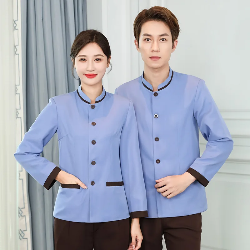 Cleaning Long Sleeve Female Hotel Room Attendant Clothing Property Aunt Cleaner Work Clothes Autumn and Winte