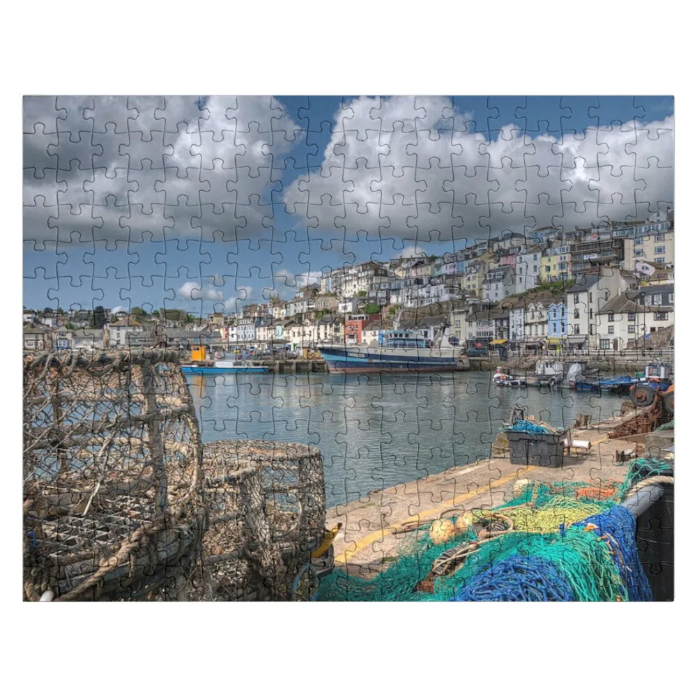 

Lobster Pots and fishing nets at Brixham Harbour Jigsaw Puzzle Toddler Toys Personalized Gift Married