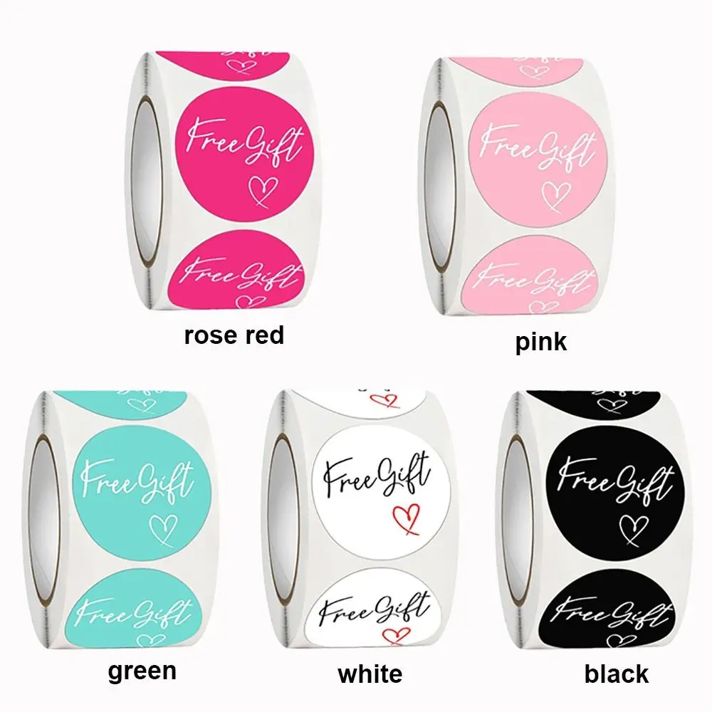 500 Stuks/Rol Multicolor Cadeau Labels Rond Stationaire Benodigdheden Pakket Decor Sticker 1 Inch Zelfklevende Afdichting Sticker