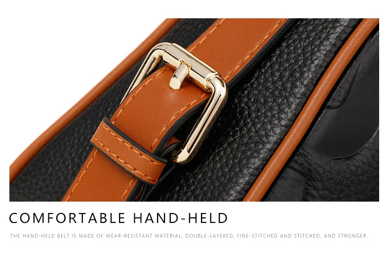Aidrani Echtleder-Handtaschen für Damen, Designer-Umhängetaschen, neue Schultertasche mit Litchi-Textur, Umhängetasche – Detail 12