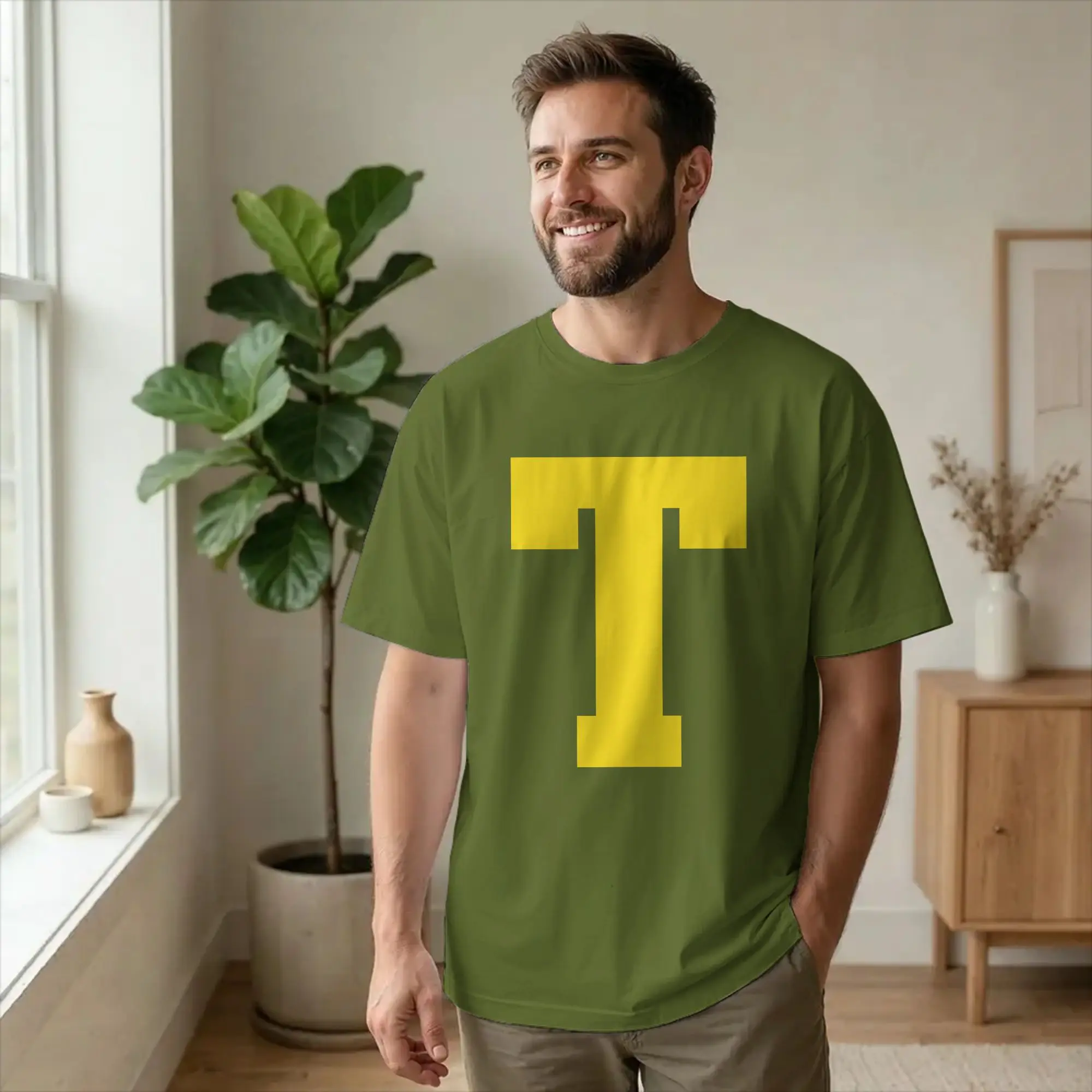 Men T-Shirt Letter T Chipmunk Group Matching Cosplay Vintage 100% Cotton Tees Short Sleeve Outfit T Shirts Crewneck merchandise