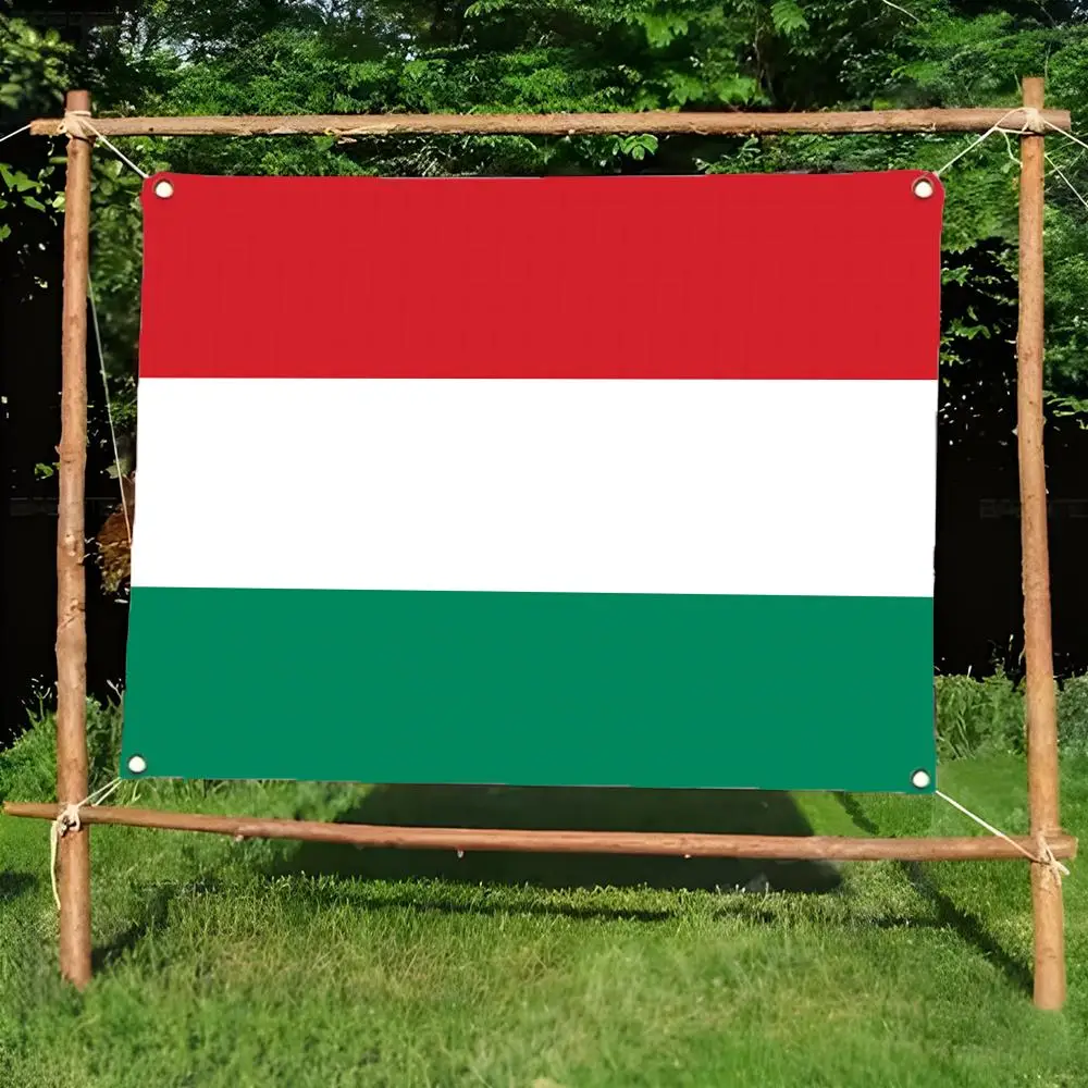 country national Flags of Hungary Flags Borderless four-ring ornament indoor outdoor decoration effortless to hang