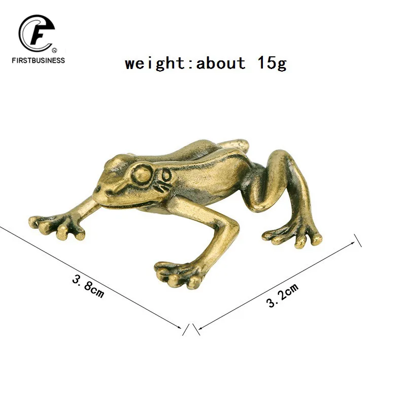 New arrival brass Frog Miniatures Figurines Vintage Handmade Copper Animal Ornaments Home Decor Living Room Desktop Decorations