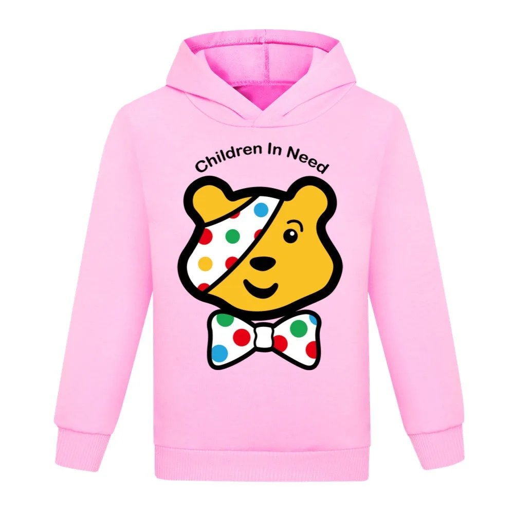 Children's Cotton Hoodie Sweatshirt Cartoon Cute Bear Print Boy Girl Kids Tops Winter Pullover Spring Autumn Child Clothing