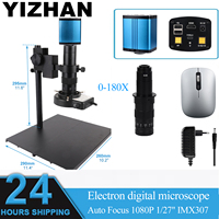 YIZHAN 4K 48MP FULL HD 180X Microscope For Soldering el HDMI USB Video Camera Suit For Industrial Restoration Microscope