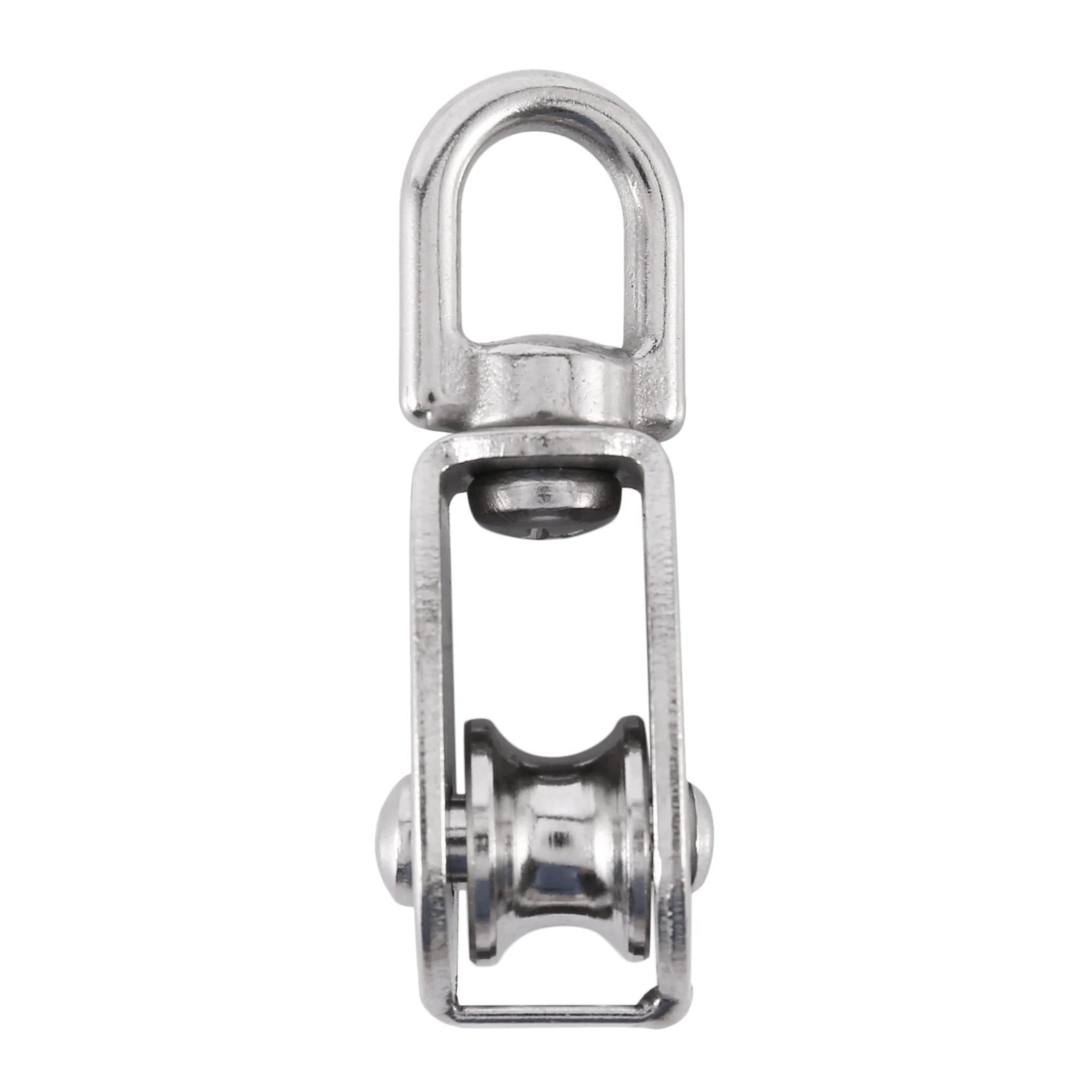 ABJN-Crane Pulley Block M15 Lifting Crane Swivel Hook Single Pulley Block Hanging Wire Towing Wheel 40Pcs