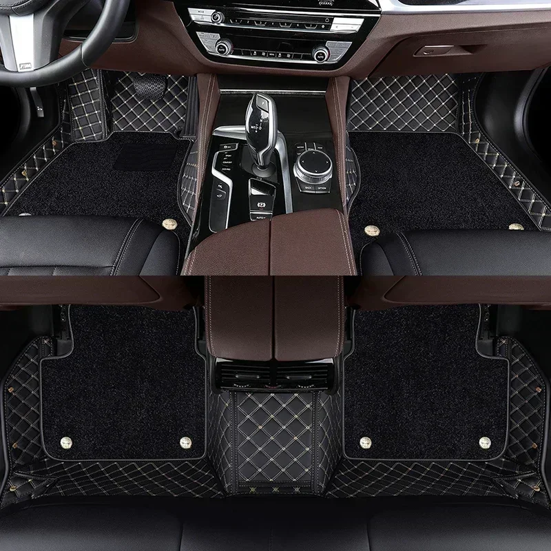 Tappetini per auto personalizzati 5D a doppio strato per Ford F-150 4 porte 2015-2022 7 Seat Ranger 2018-2022 Accessori interni Tappeti
