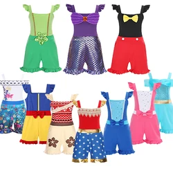 2025 Boys Girls Rompers Jumpsuit Childrens Elsa Casual Bodysuit Cosplay Costume Princess Cospaly Dress Kid Fancy Clothing Outfit