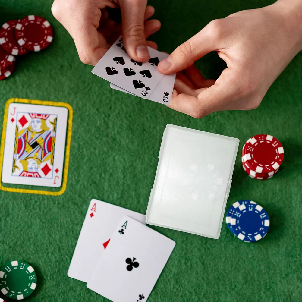 

4Pcs Playing Card Storage Box Clear Organizer for Travel Cards Playing Card Holder Deck of Cards Holder