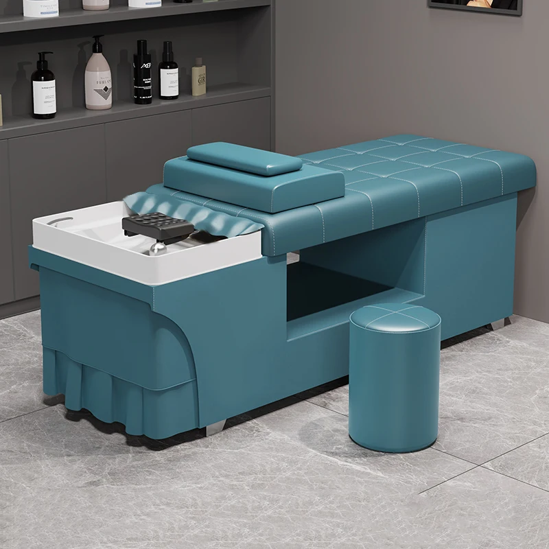 Circulation Salon Equipment Shampoo Bed Water Supply Beauty Thaise Shampoo Bed Barber Shop Pouf Barberia Commercial Furniture