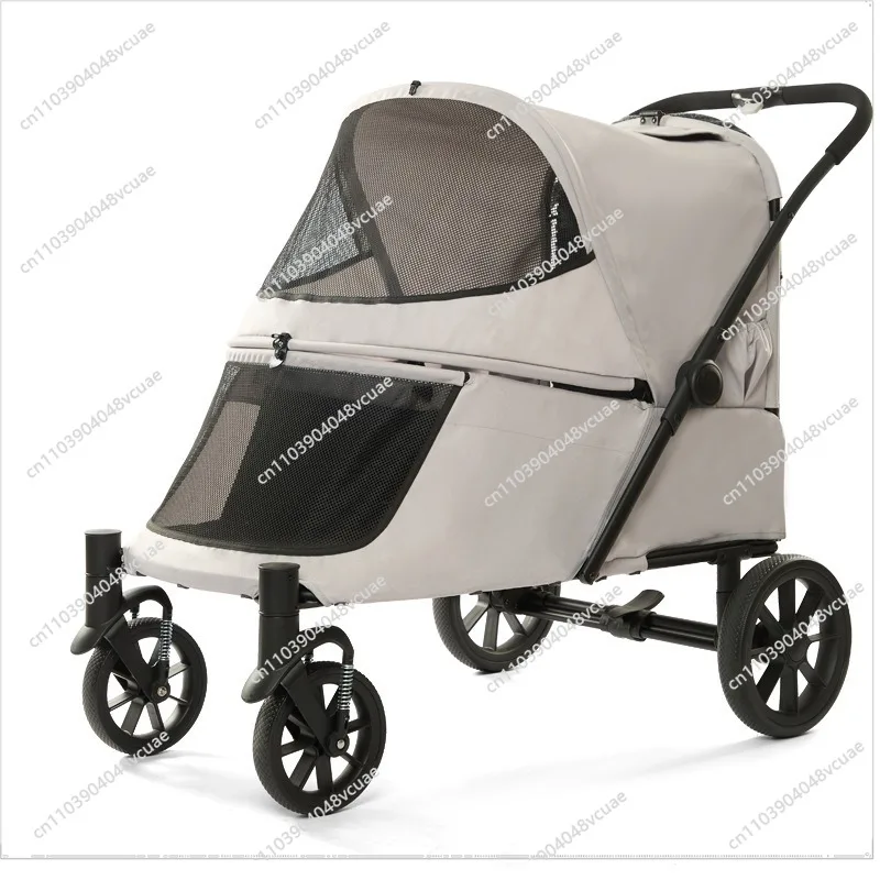 

Medium and Large Pet Cart with Hill Climbing Dog Dog Cart Outdoor Implementation Smooth Multi-pet Trolley