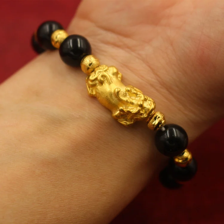 

Fashion Vietnam Gold 3D Gold Plated Transfer Bear Bracelet Observer Age Impetation Gold Jewelry for Men and Women