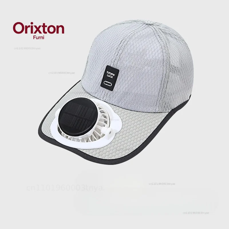 Adult Summer Solar Charging with Fan Hats for Both Men and Women Comfortable Breathable Mesh Sun Protection Outdoor Sun view 3