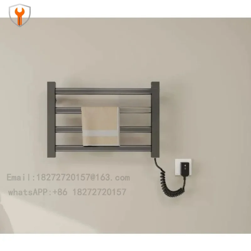 Stainless Steel Electric Heating Towel Holder Wall Hanging Bathroom Warm Dryer Rack
