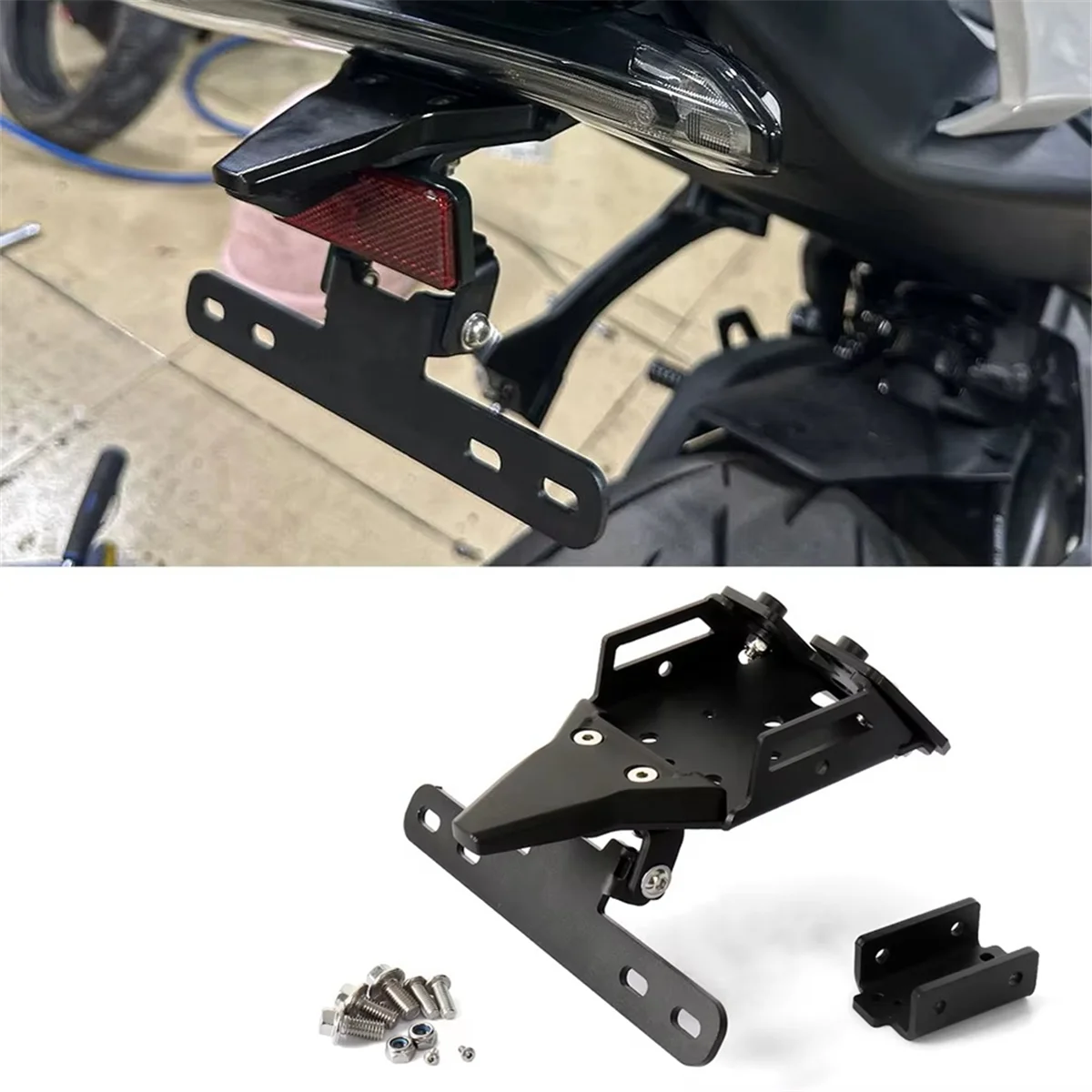 Motorcycle Rear License Plate Holder Bracket Tail Tidy Fender Eliminator for CFMOTO 675SR-R 675SRR 675 SR-R