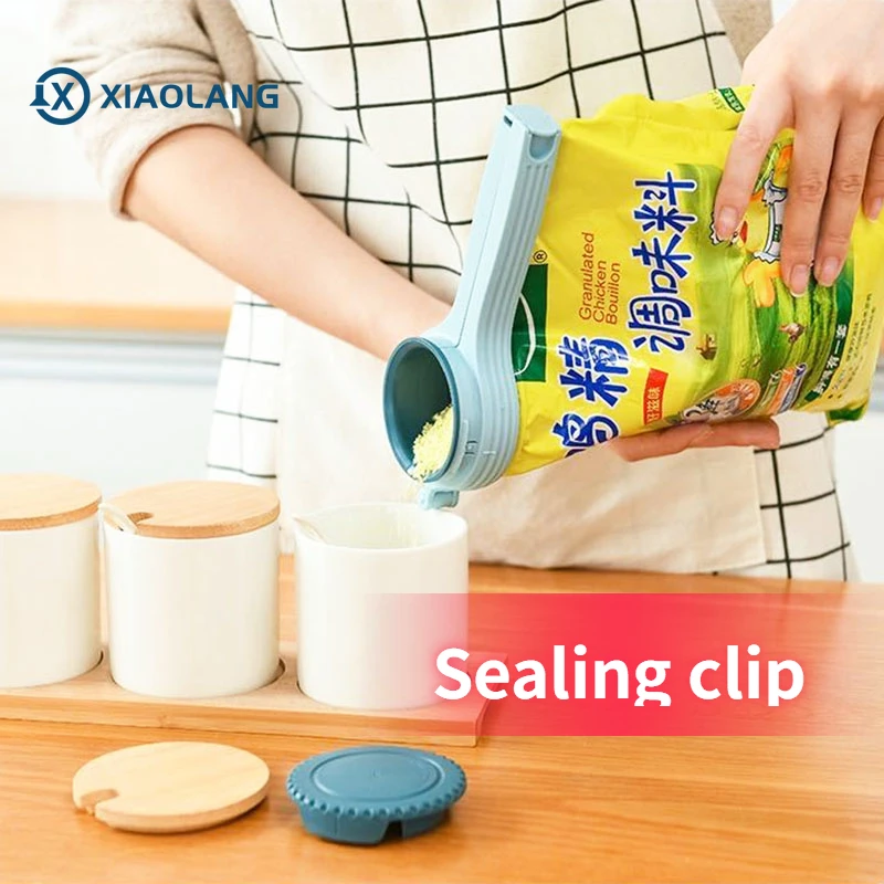 Reuseable Bag Clip Snack Fresh Food Storage Sealing Kitchen Mini Sealer Food Clip with Cap Type Spray Nozzle Moistureproof