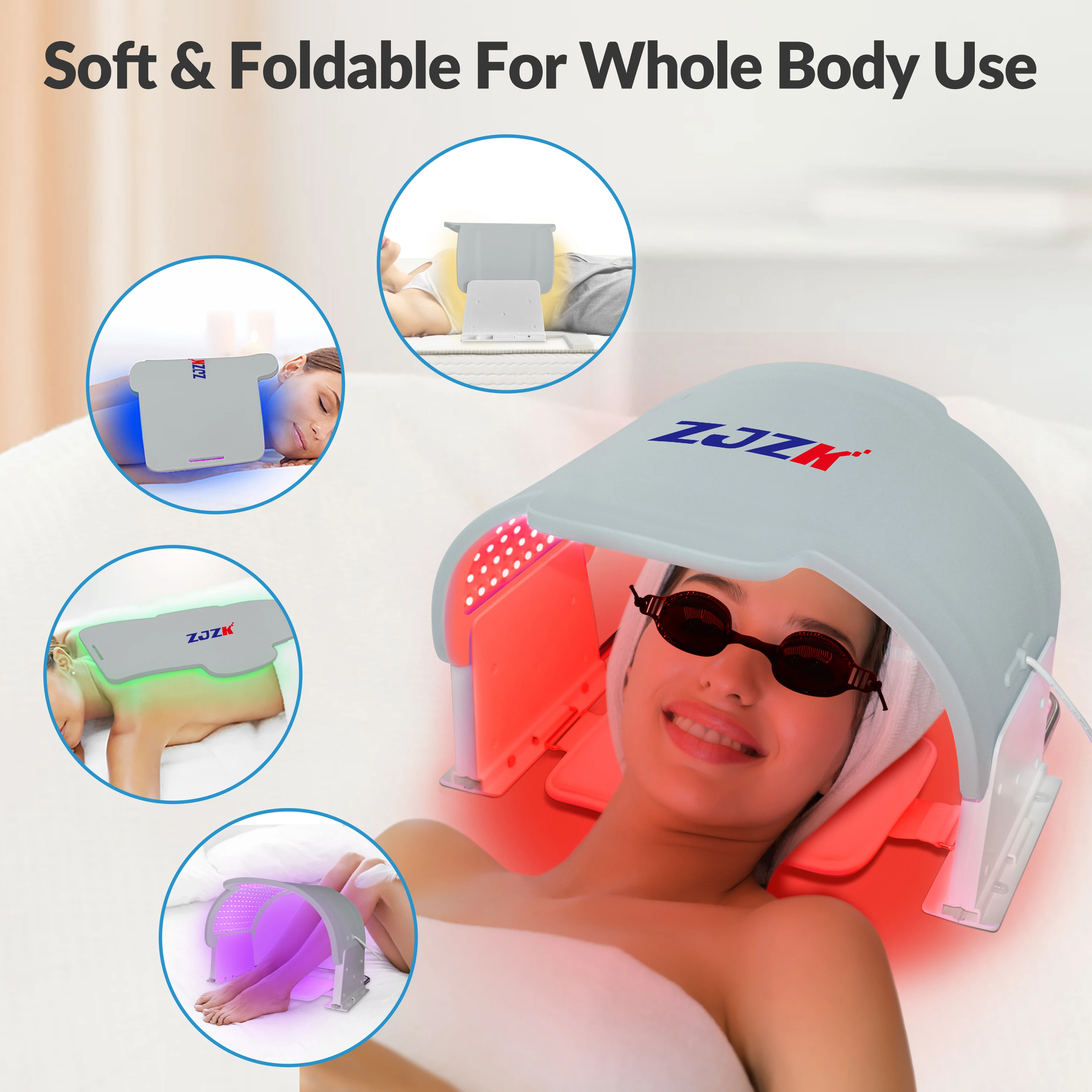 

ZJZK Infrared Light Therapy Pain Phototherapy Facial Beads 660nm 850nm 940nm Led Red Light For Face Lighten Dark Circles