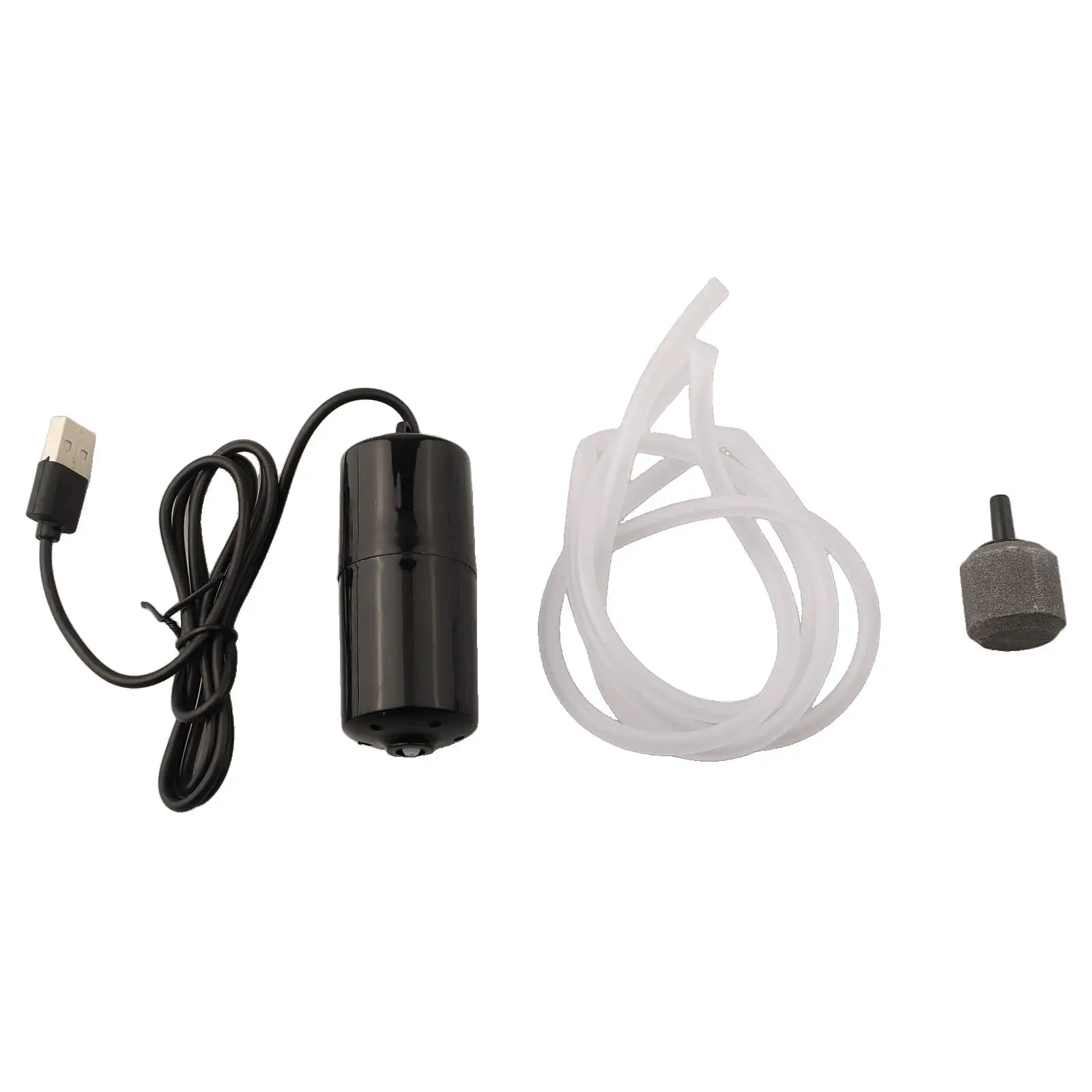 Indoor Aquarium 1m Black Aquarium Oxygen Pump Fishbowl Oxygen Supply Car USB Compatible Household Aquarium Pump