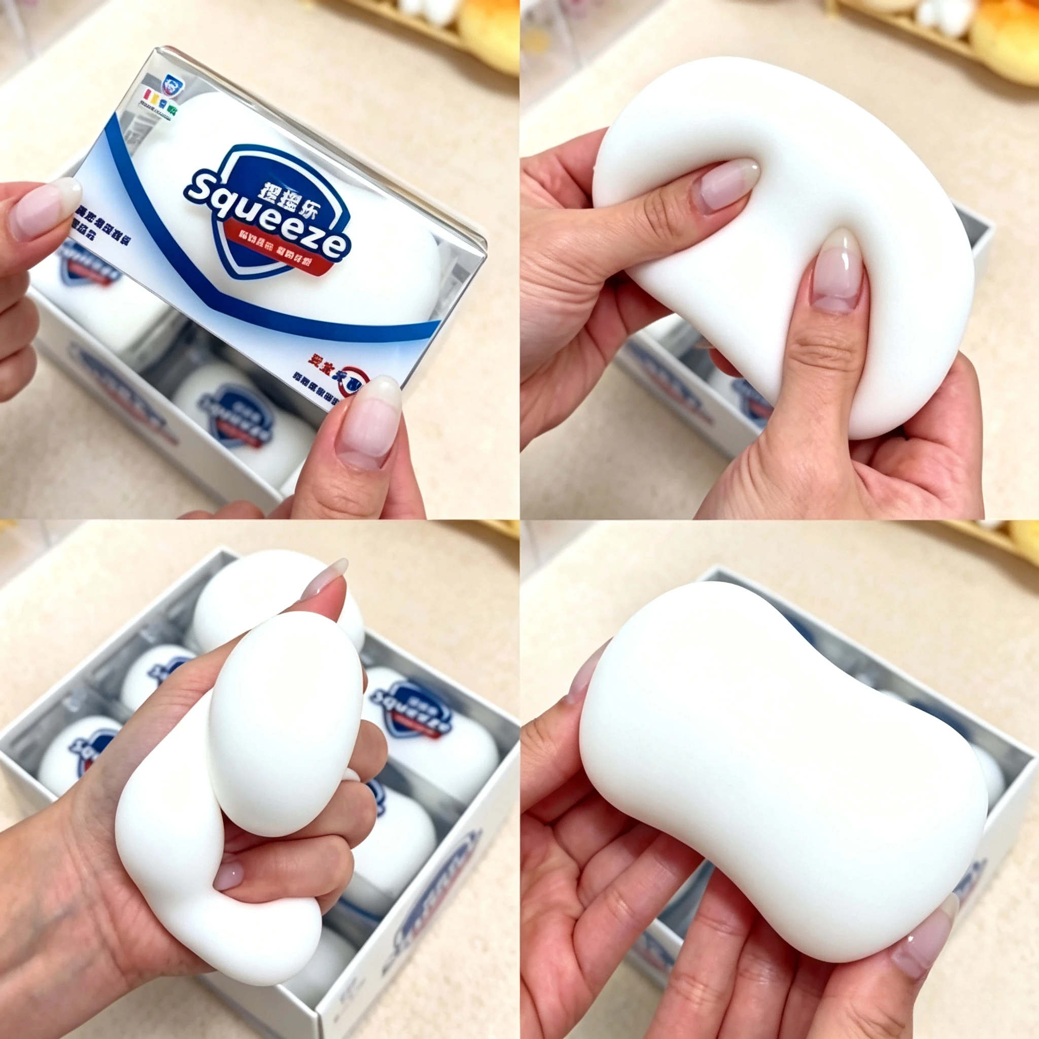 Realistic Stretch TPR Simulation Soap Squishy Toy, Quick Rebound Soft Squeeze Fidget Toy, ASMR Decompression Accessory Gift