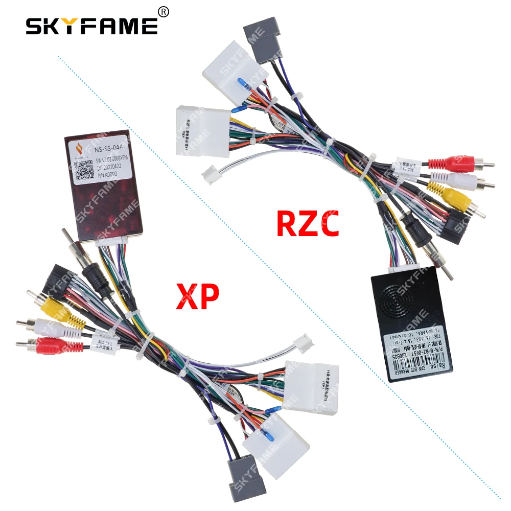 SKYFAME Car 16pin Wiring Harness Adapter Canbus Box Decoder Android Radio Power Cable For Nissan X-Trail Qashqai Kicks NS-SS-04A