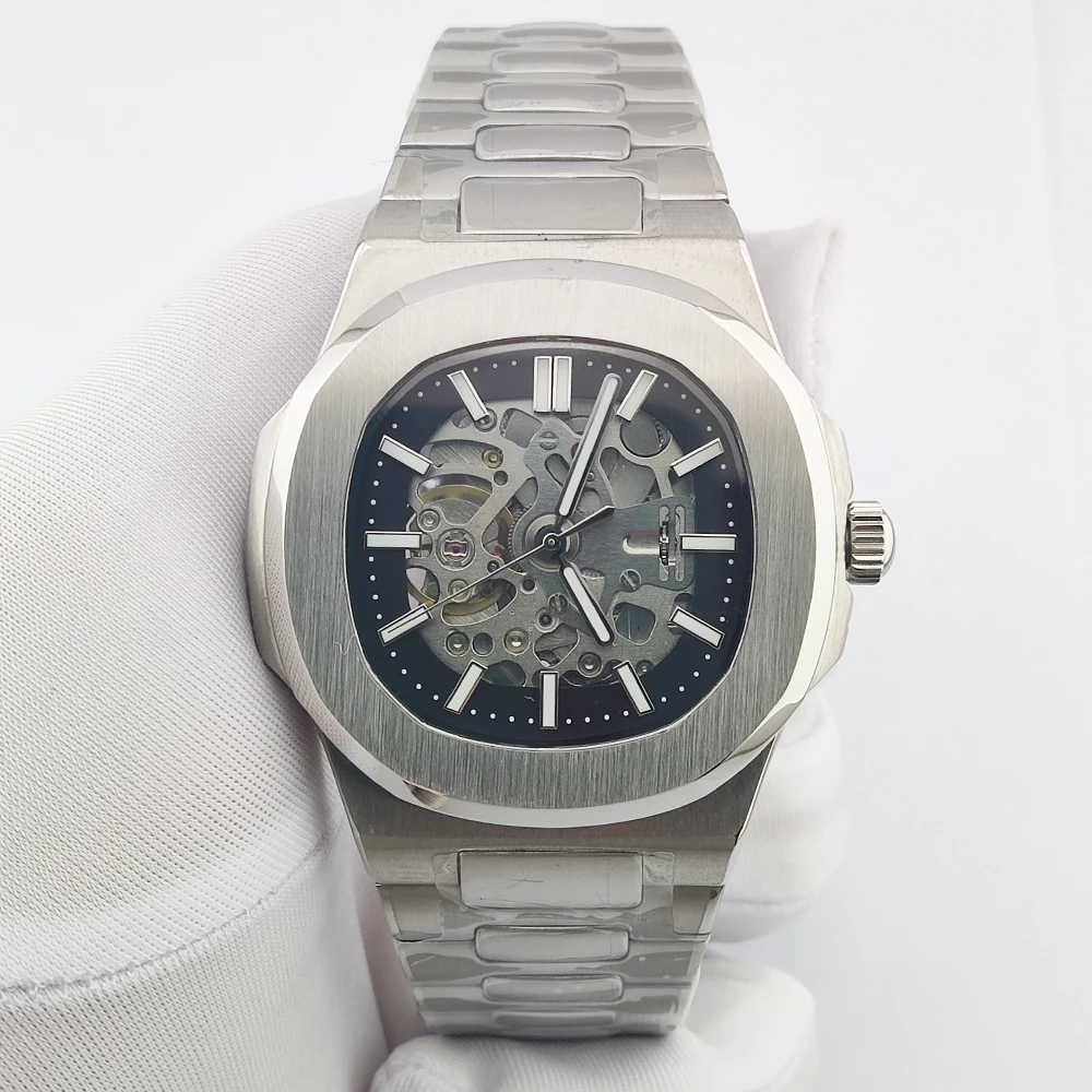 nh70 Watch Green Luminous No logo Watch Sapphire Crystal nh70 Movement Watch Stainless Steel Case Customable logo