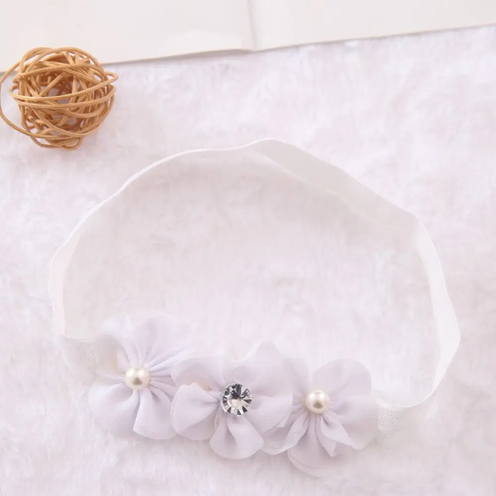 Baby-Stirnband Koreanische Neugeborenen-Blumen-Stirnbänder Baby-Mädchen Haaraccessoires DIY Schmuck Kinder Fotografie-Requisiten – Detail 3