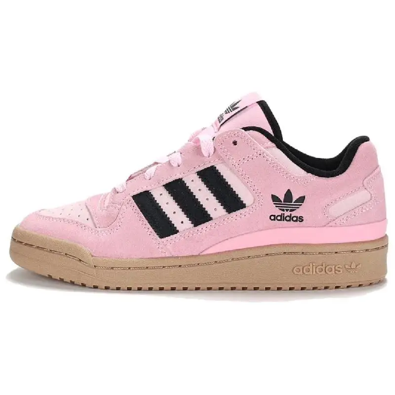 adidas originals FORUM Skateboarding Shoes Women's Low-top Pink/Black/White Sneakers shoes JH6287