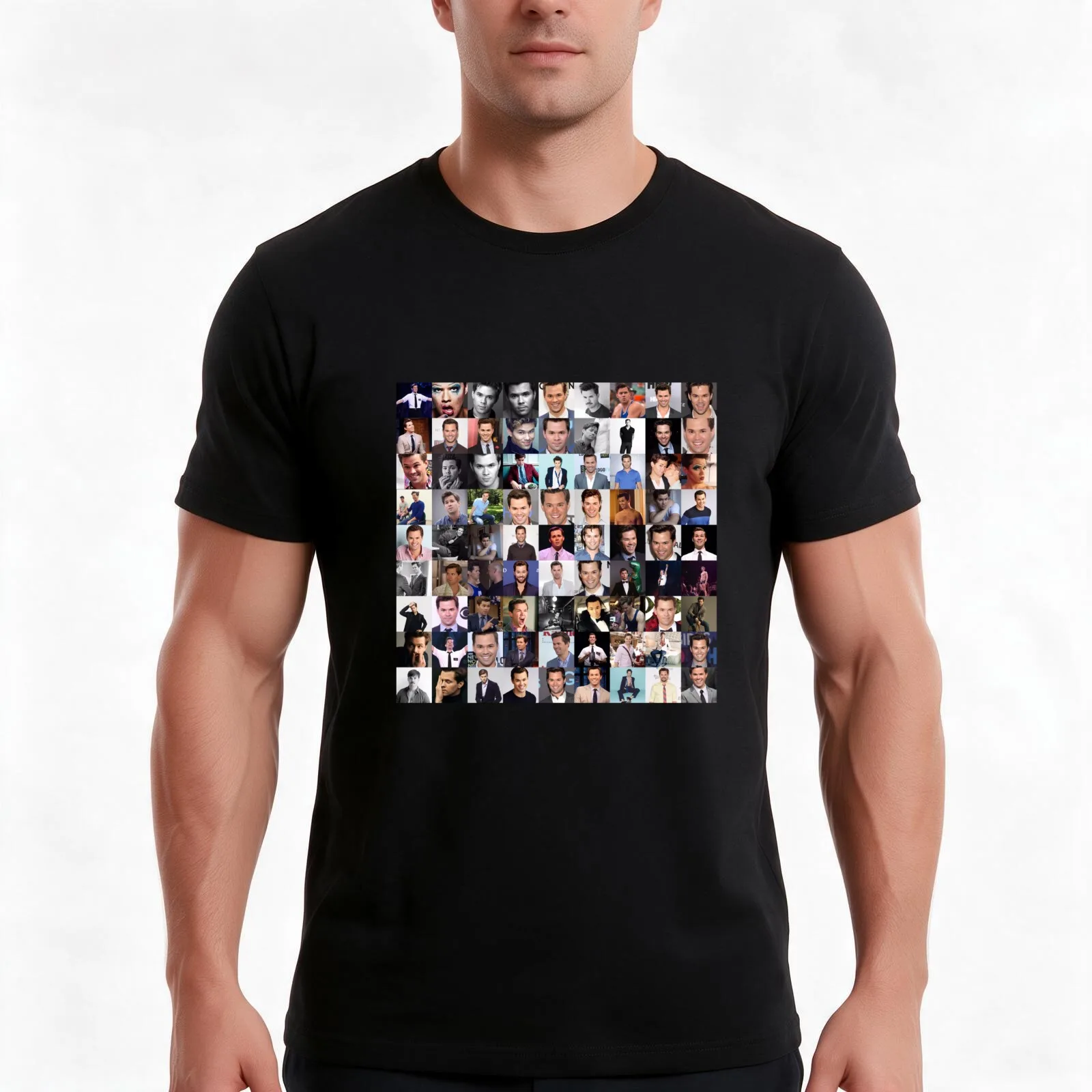 Andrew Rannells Collage - Many Items Available T-Shirt, Summer Casual Cotton Tee, Oversized Streetwear Tops, Unisex Men Women