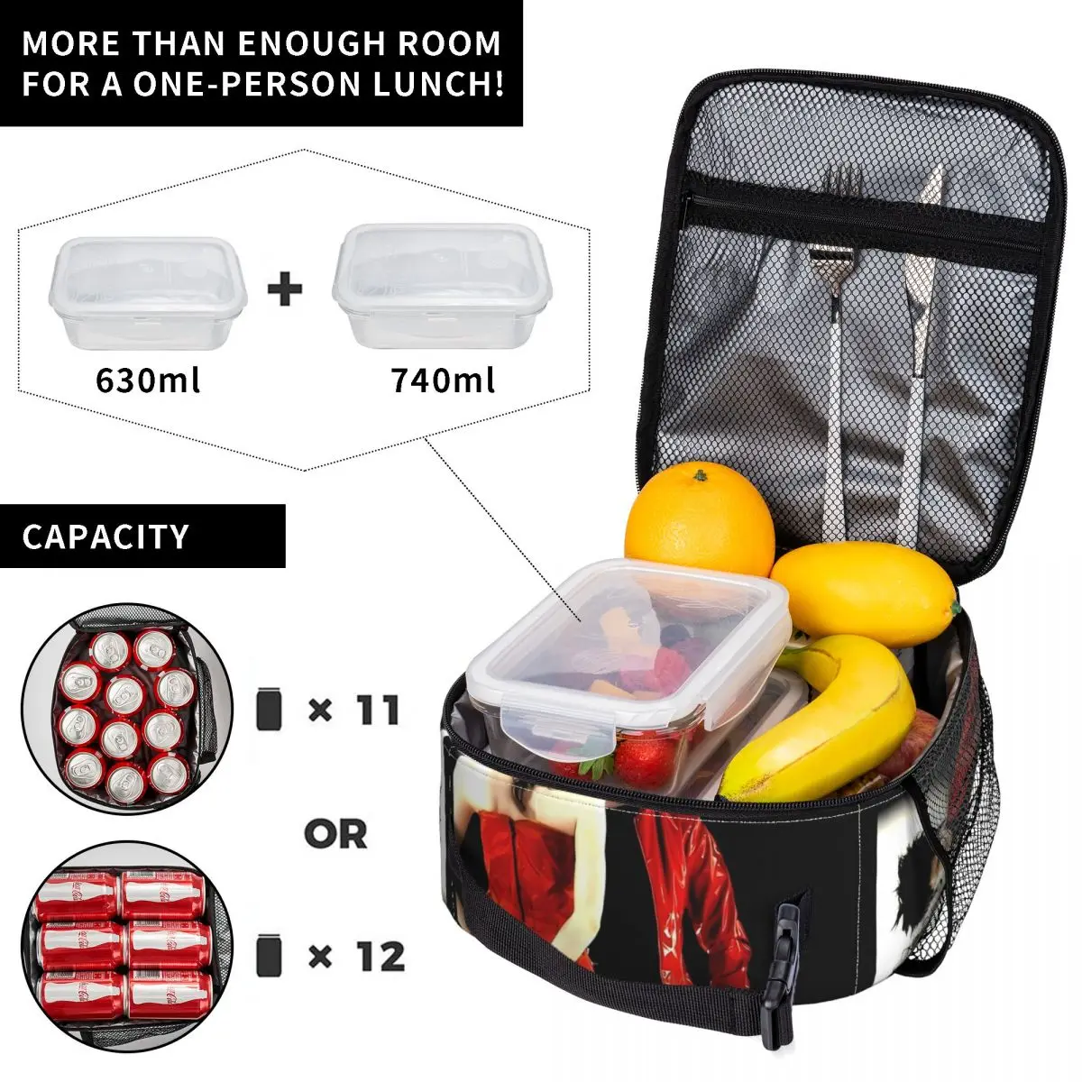 Indochine Arena Tour Lunch Bag Portable Zipper Lunch Box Child Office Print Cooler Bag Kawaii Oxford Thermal Tote Handbags