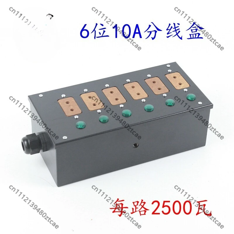 6 Channel 10A 40A Stage Power Junction Box With Indicator Light For LED Beam Par Light Truss Distribution Cabinet