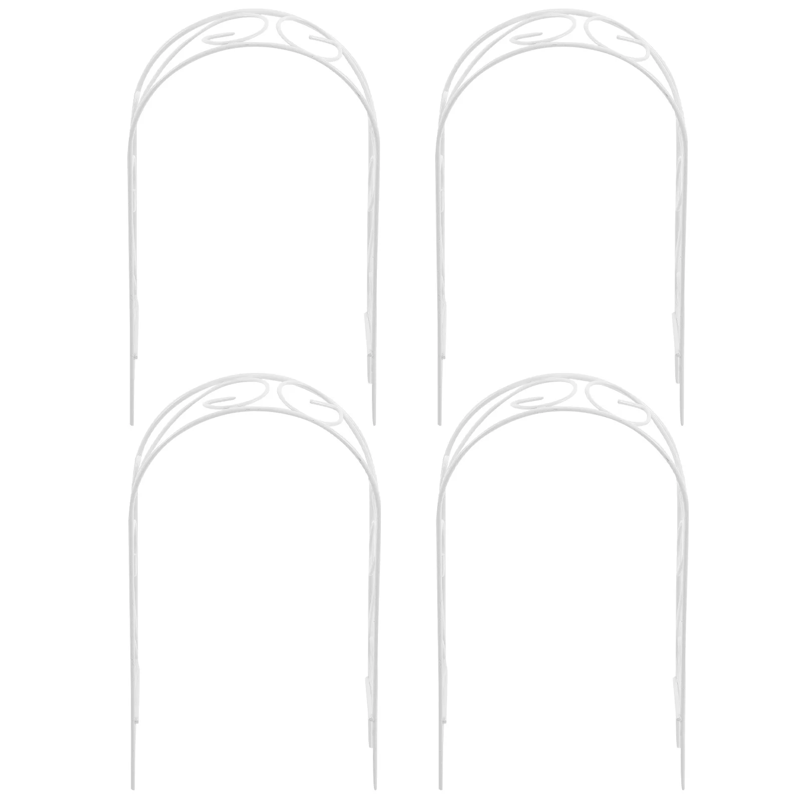 

4Pcs Mini Iron Arch Trellis Garden Plant Climbing Support Frame Vintage Style Flower Stand for Potted Vines Outdoor Indoor Use