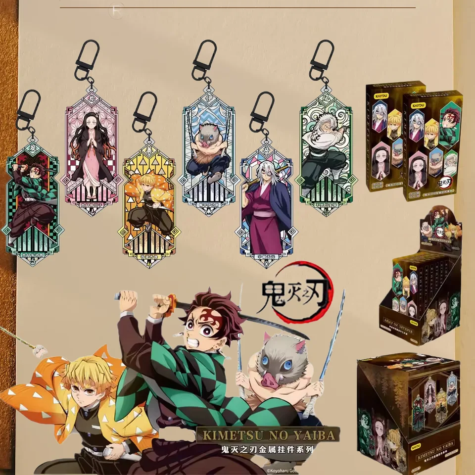 

2026 New Authentic Demon Slayer Metal Keychain Series Wave 2 Anime Collectible Pendant Alloy Bag Charm Figure Ornament Gift Toy