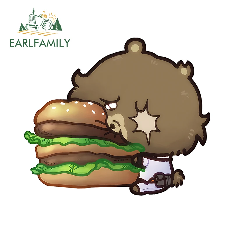 

EARLFAMILY Zenless Zone Zero Ben Bigger Eat Hamburger Car Stickers Milk Crate Decals Great Scratch-Proof Car Door Gadget