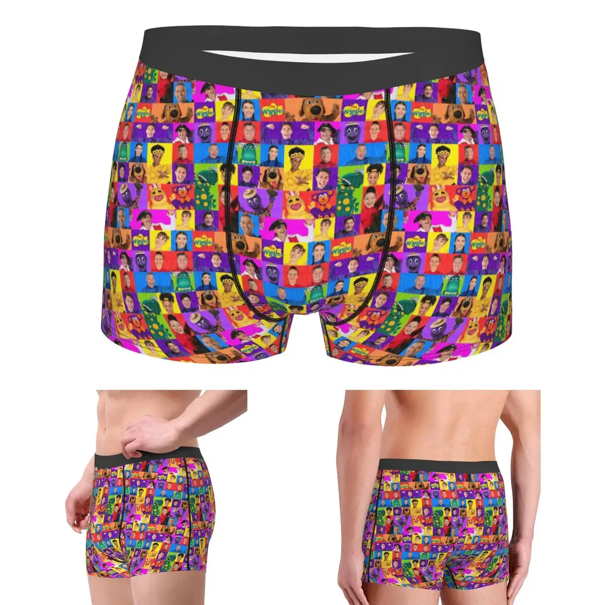 

Boxer Underpants Shorts The Wiggles Tv Show Music Band (12) Panties Men Soft Underwear for Homme Man Boyfriend Gifts