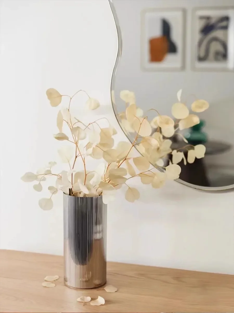 Scandinavian Designer Vase Home Decorations Stainless Steel Flower Vases Room Decoration Table Décor Accessories Gifts Nordic